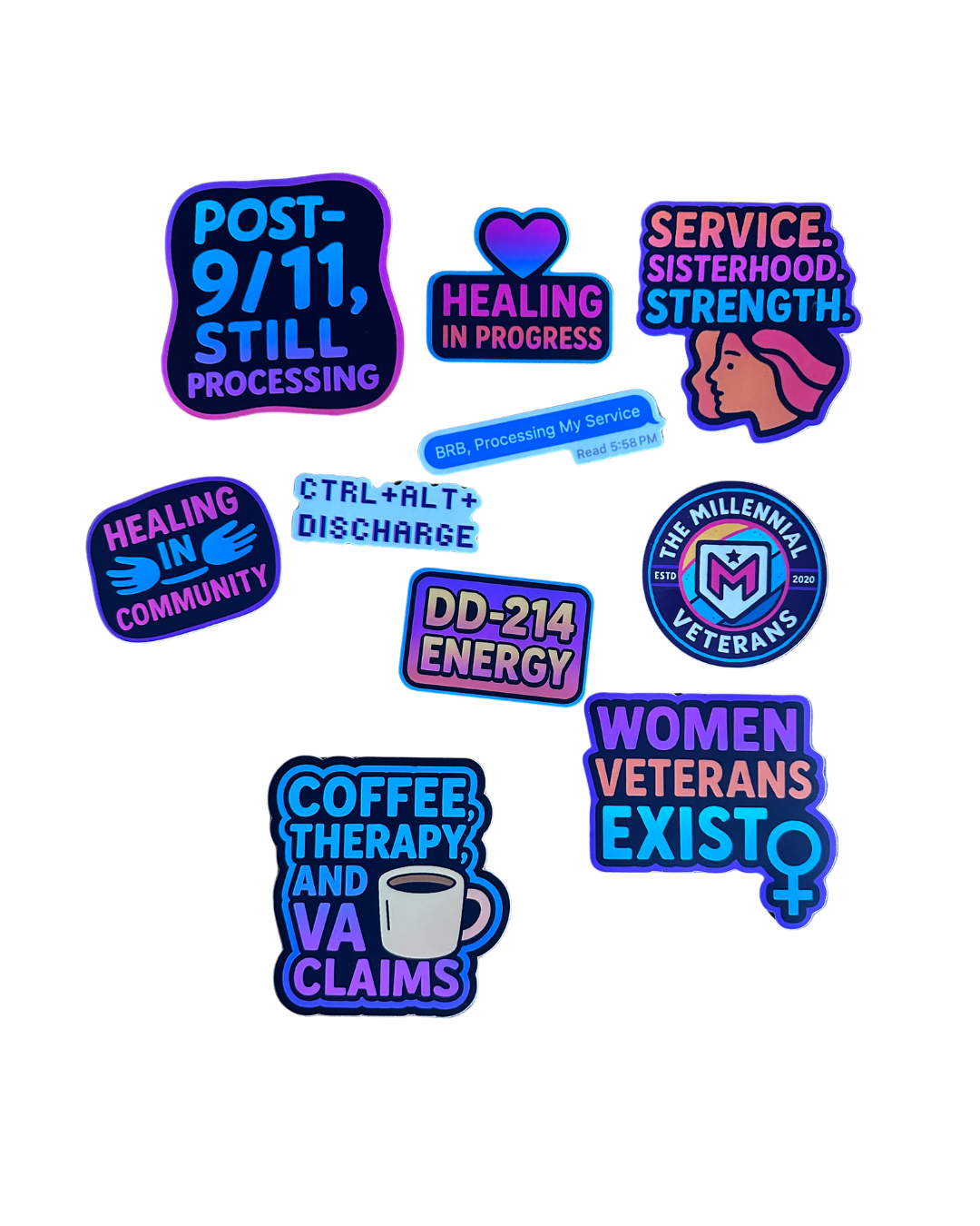 Millennial Veteran Stickers
