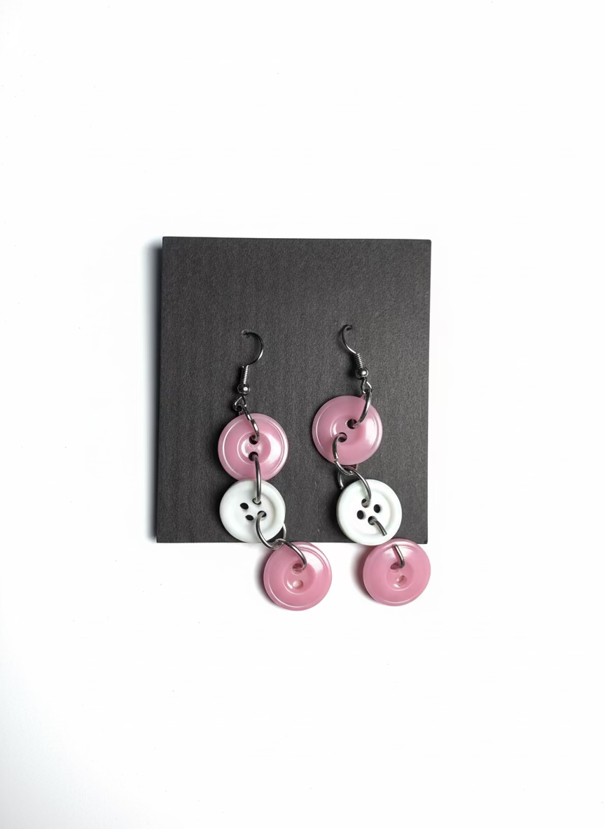 Button Earrings - Dana
