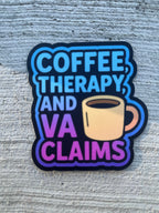 Sticker - Coffee, Therapy, and VA Claims